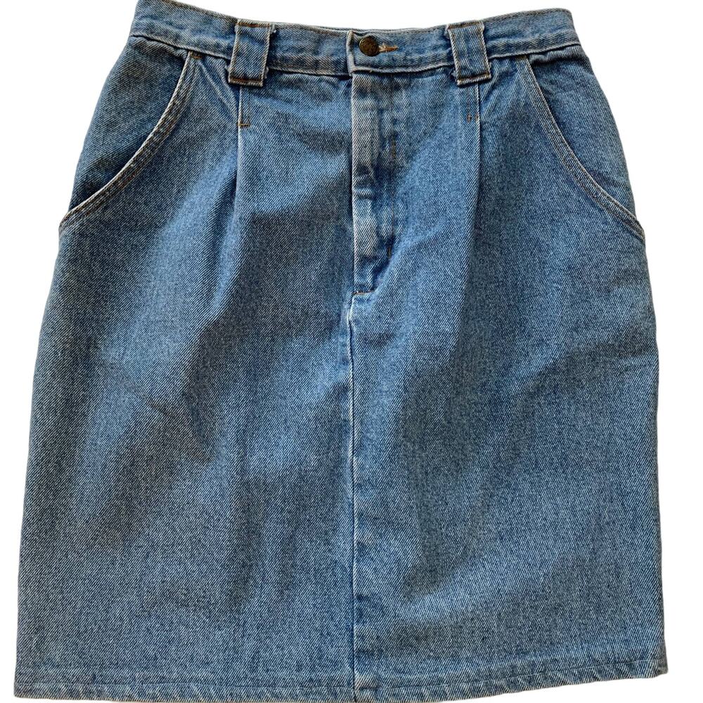 Vintage Backroad Blues Jean Skirt With Pockets Size 12